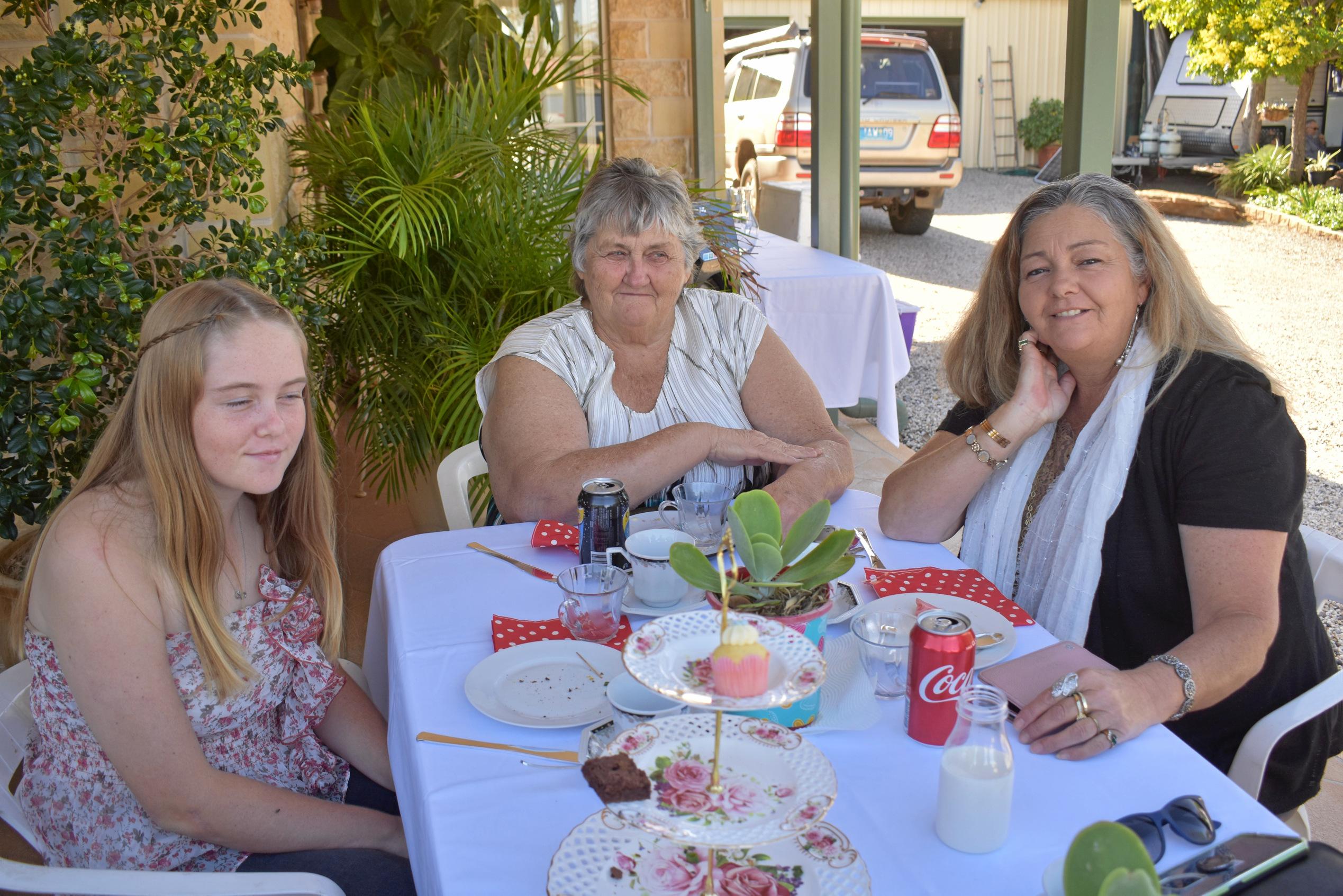 Katherine Dooley, Lorraine Dooley and Trudy Turner. Picture: Jorja McDonnell