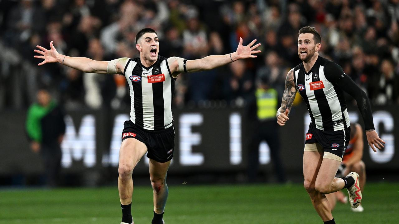 Brayden Maynard and Jeremy Howe celebrate after qualifying for the big dance. Picture: Getty