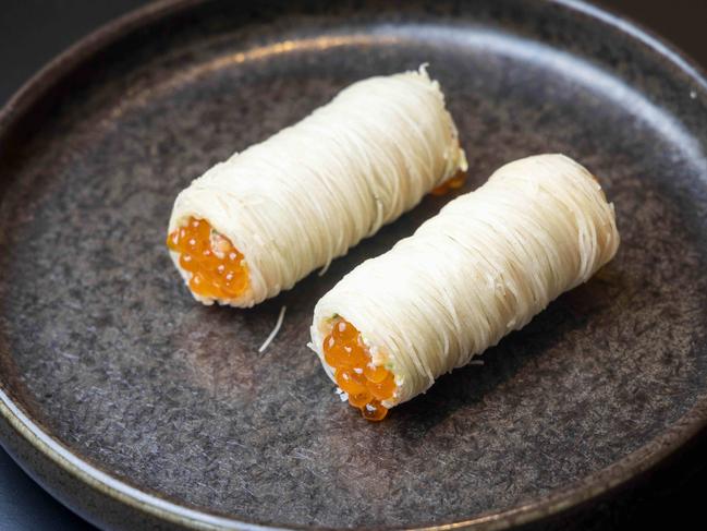 Trout, horseradish and creme fraiche. Picture: Wayne Taylor.