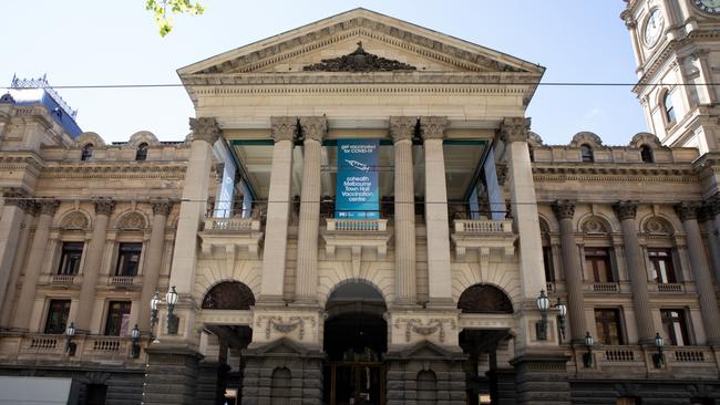 The Co-Health Melbourne Town Hall vaccination centre during Melbourne’s lockdown.