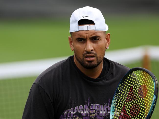 Kyrgios hasn’t been seen in action for a long time. (Photo by Patrick Smith/Getty Images)