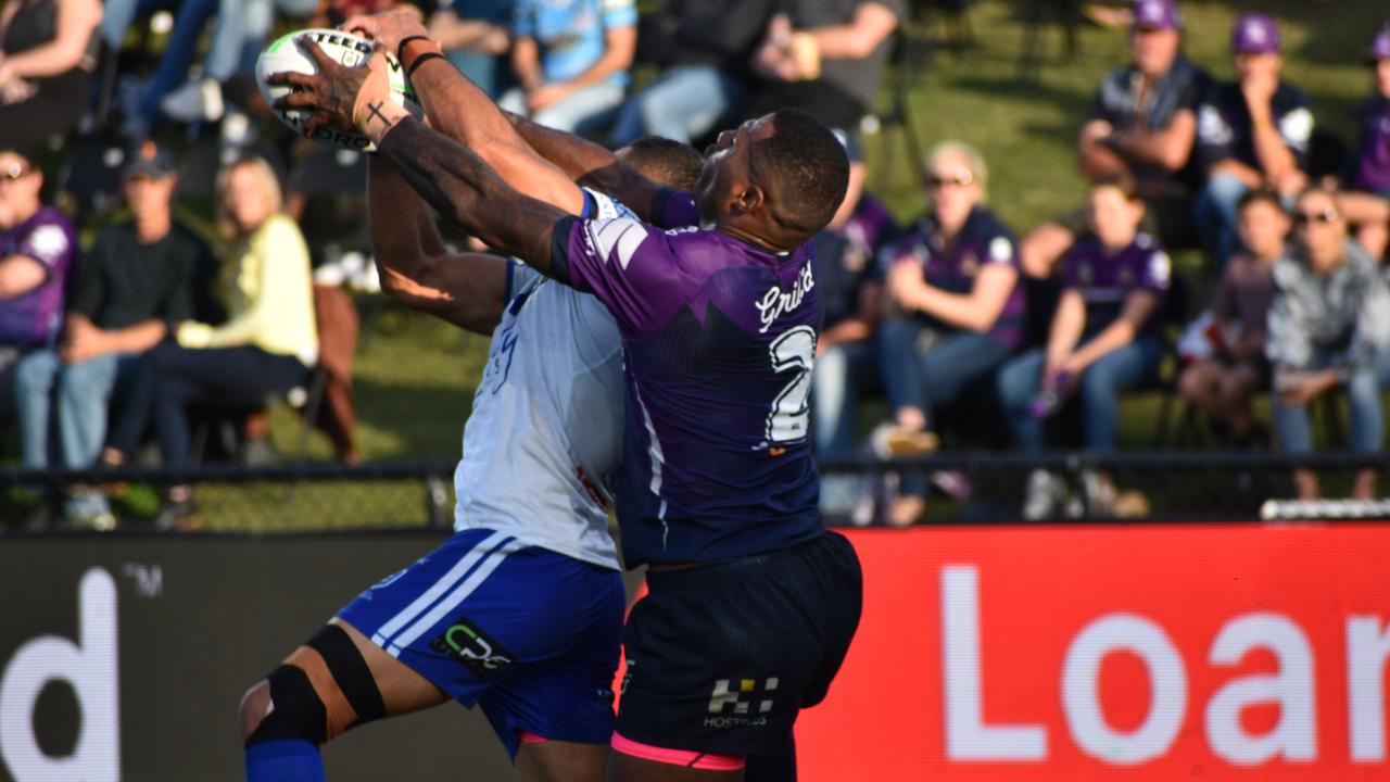 FILE: Some shots of the NRL clash between Melbourne Storm and Canterbury-Bankstown Bulldogs at Sunshine Coast Stadium on August 8. Picture: Lacee FRoeschl