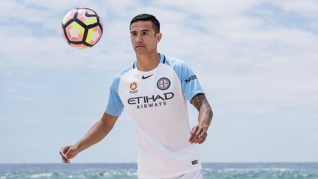 Tim Cahill at Maroubra Beach.