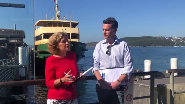 Shadow Transport Minister Chris Minns campaigns to save Manly ferries