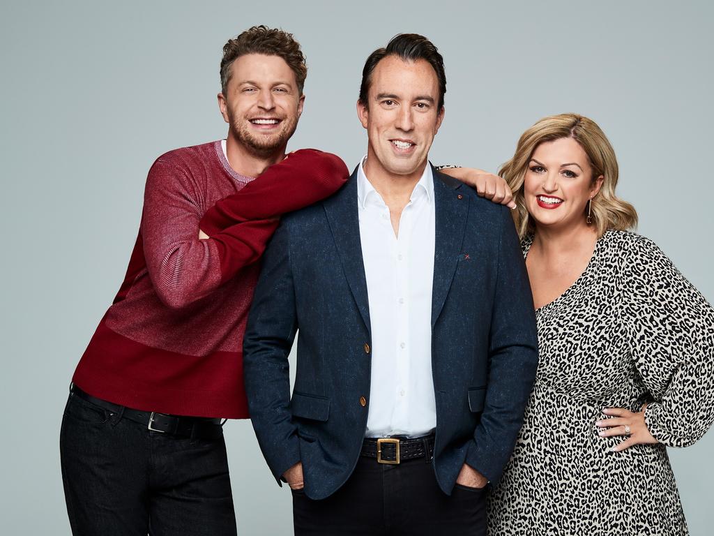 The Christian O'Connell Show’s Jack Post, Christian O'Connell and Patrina Jones Picture: Supplied