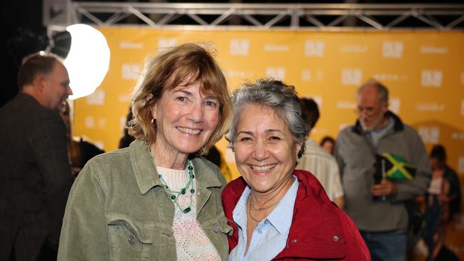 Julie Cameron and Simin Minmasoumi at the JAFAICAN premiere with Peter Andre at Gold Coast Film Festival at HOTA. Picture, Portia Large.