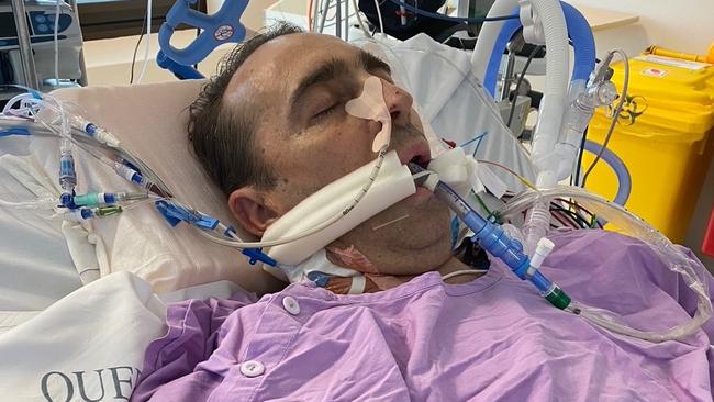 Rockhampton’s Mark Briggs is fighting for life in the intensive care unit of the Rockhampton Hospital.