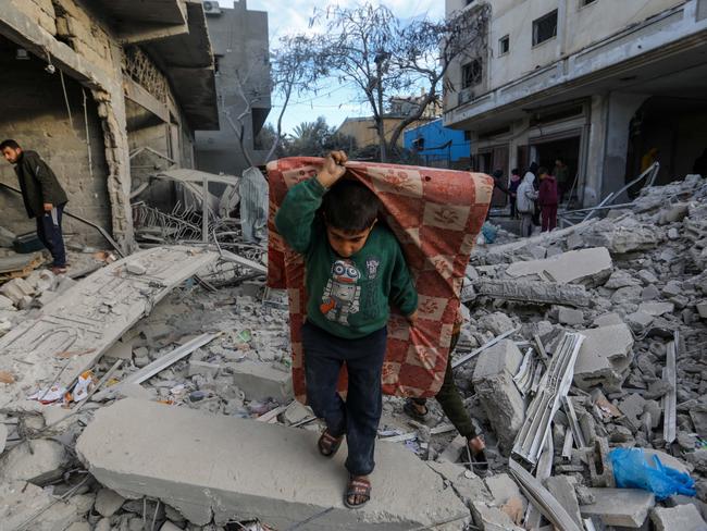 The Al-Masry Tower was targeted by Israeli air strikes in March last year. Picture: Ahmad Hasaballah/Getty Images