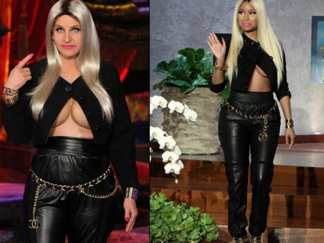 Celebrities dressing up as other celebrities for Halloween - ellen-degeneres-as-nicki-minaj.jpg