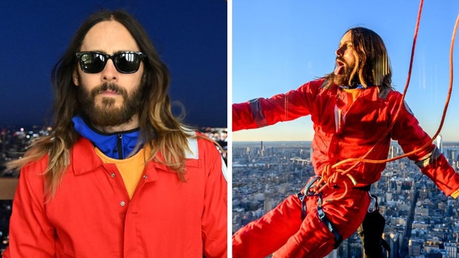 NEW YORK, NEW YORK - NOVEMBER 08: Jared Leto climbs The Empire State Building on November 08, 2023 in New York City. (Photo by Roy Rochlin/Getty Images for Empire State Realty Trust)
