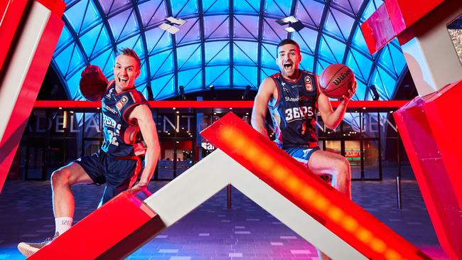 The Adelaide 36ers are heading to the Entertainment Centre and the team including Anthony Drmic and Jack McVeigh will play there in a pre-season game against Melbourne on September 27. Picture: Matt Loxton.