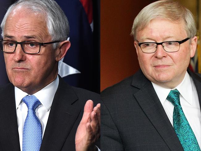 Malcolm Turnbull and Kevin Rudd.