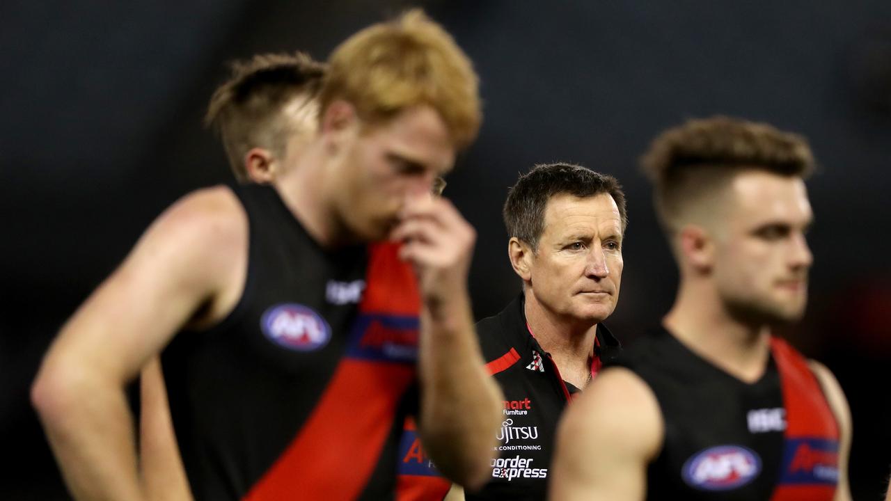 John Worsfold’s Essendon hasn’t won a final since 2004. Picture: Mark Dadswell