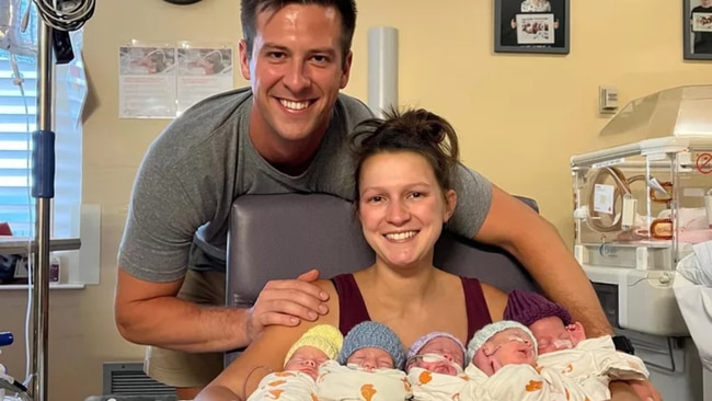 Stephanie and Graham were trying to start a family for five years before becoming pregnant with quintuplets. Source: Dignity Health St. Joseph's Hospital and Medical Centre