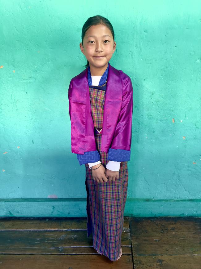 Namgay in her school uniform.