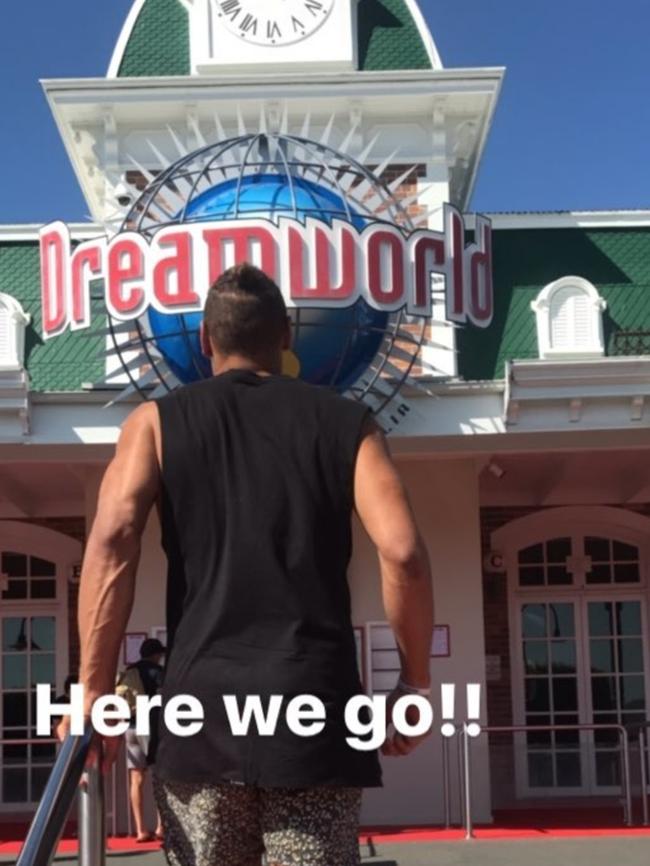 Cameron Ellis-Yolmen at Dreamworld. Picture: @camellisyolmen/Instagram.