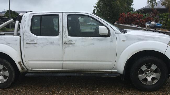 Damien Milzewski's Nissan Navara after being found and returned. Picture: Damien Milzewski