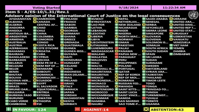 How the UN vote played out.