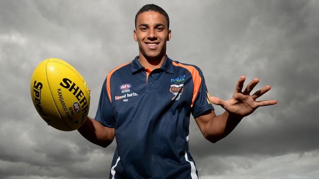 Calder Cannons Touk Miller in the frame to be selected at the AFL draft later this month. Please meet them at Moonee Valley football club, which was Peter's junior club. Picture: David Smith