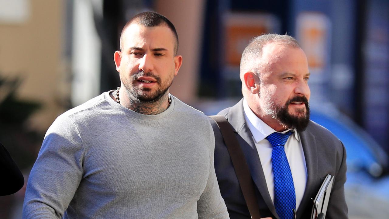 Defence Solicitor Campbell MacCallum (right) with Harley Barbaro at Southport courthouse. Picture: Scott Powick