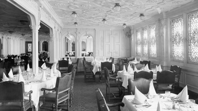 First-class dining on the Titanic.