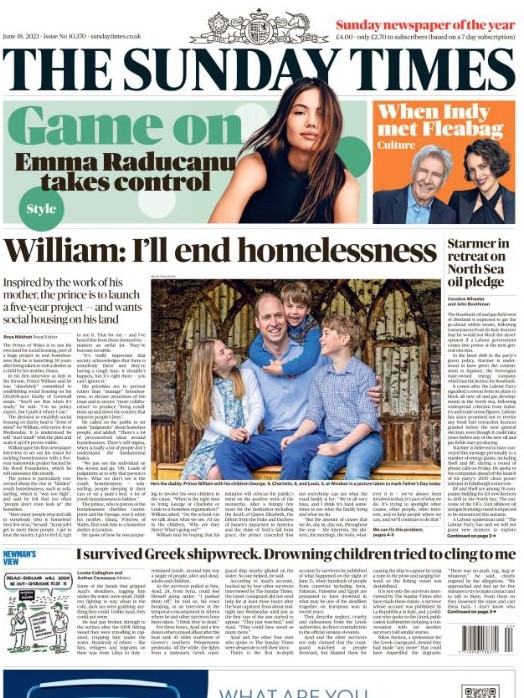 William also dominated the Times.
