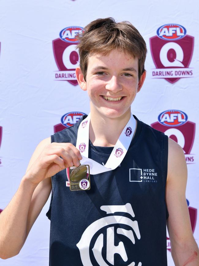 Judd Fraser of Coolaroo won the Under 14's best on ground for AFL Darling Down grand final. Picture: Supplied