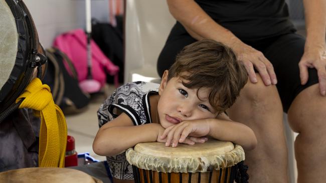 Yianni Maragkos at a special Harmony Day celebration at the Malak Community Centre as part of the Fun Bus program. Picture: Pema Tamang Pakhrin