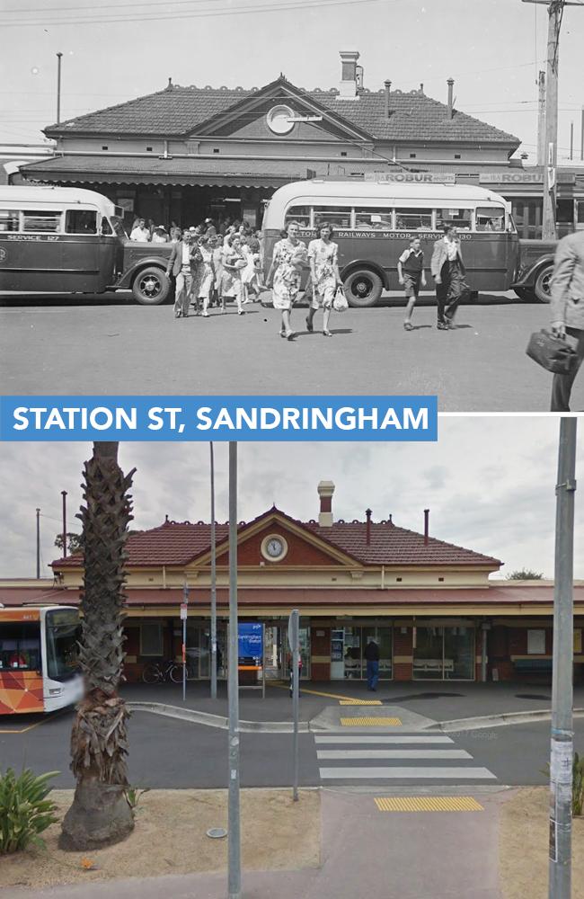 Station St, Sandringham, about 1950. Pictures: State Library of Victoria / Google