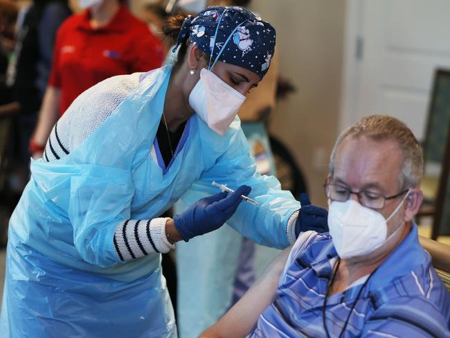 The Pfizer vaccine will be the first to be rolled out in Australia. Picture: Joe Raedle/Getty Images