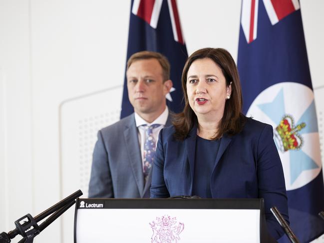 Premier Annastacia Palaszczuk reassured Queenslanders again today that she was satisfied with the state’s preparations. (AAP Image/Attila Csaszar)