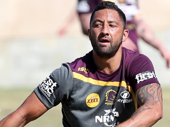 Benji Marshall. The Brisbane Broncos training at Red Hill.  Pic Peter Wallis