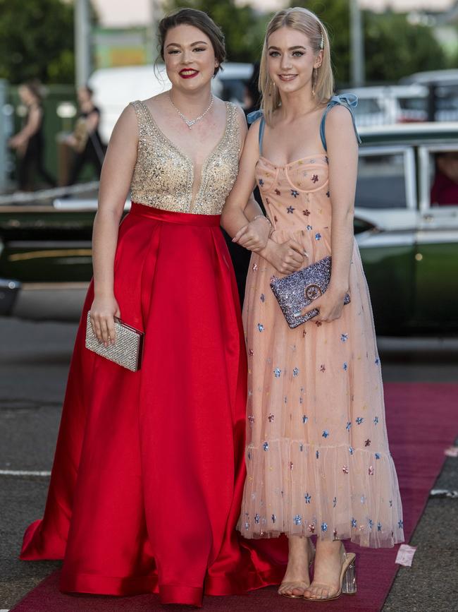 Aylish Ryan and Freya Wiedman. St Ursula's College formal. Friday. 20th Nov 2020
