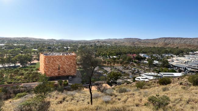 An artists impression of the completed National Aboriginal Art Gallery for Alice Springs. A tender for the project was awarded on June 7, 2024, with the project expected to be completed in 2027.