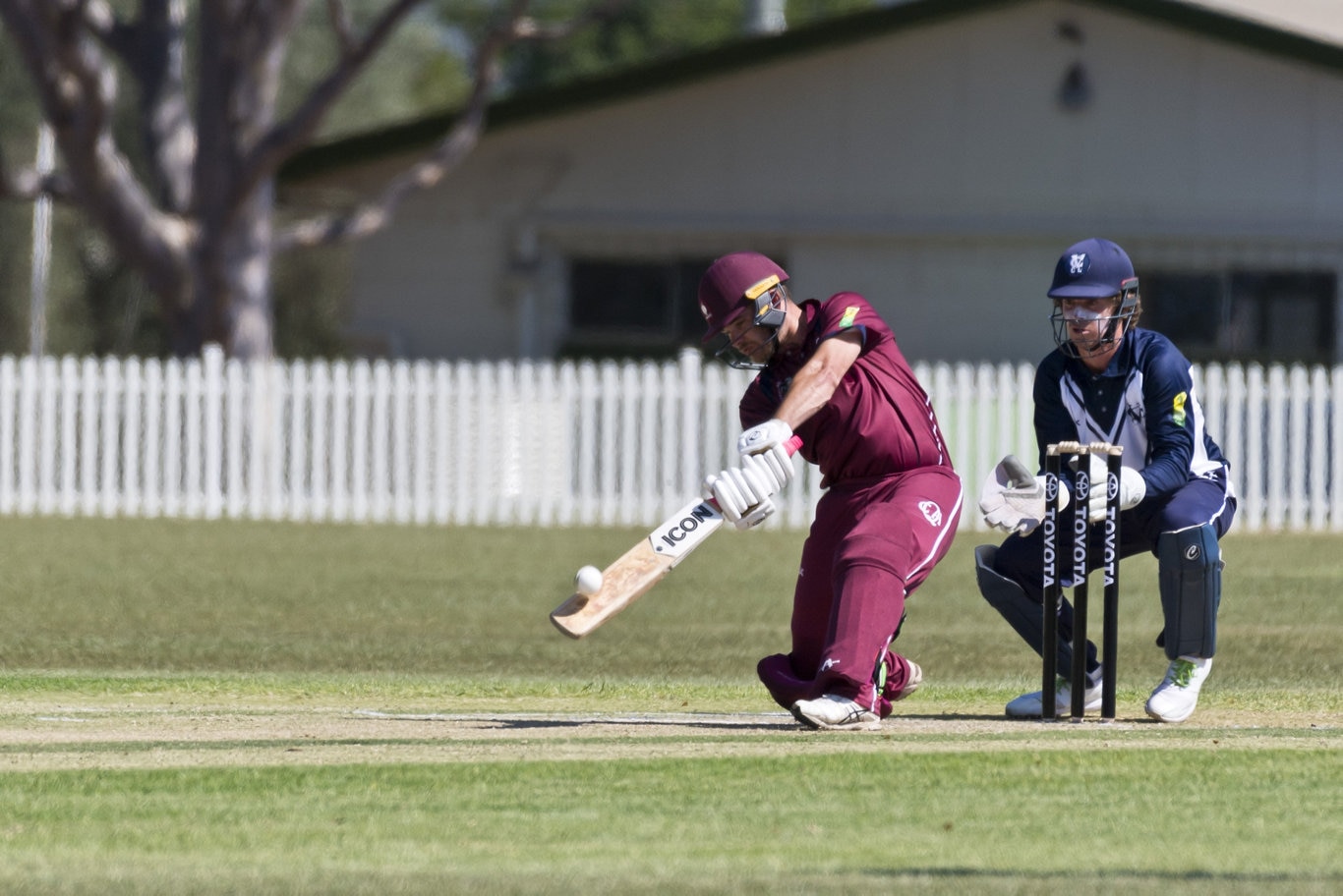 Mitchell English bats for Queensland against Victoria in Australian Country Cricket Championships round two at Rockville Oval, Friday, January 3, 2020. Picture: Kevin Farmer