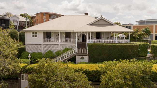 The property is very demure from one of three streets it fronts.