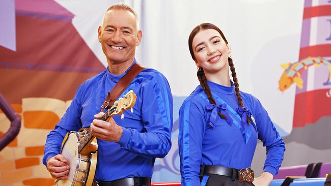 Anthony Field and his daughter, Lucia, who became the second blue Wiggle. Picture: Sam Ruttyn