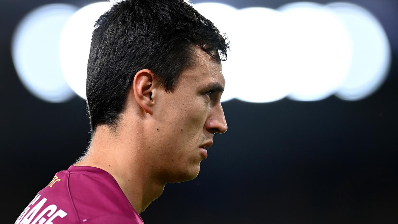 BRISBANE, AUSTRALIA - APRIL 20: Hugh McCluggage of the Lions warms up during the round nine AFL match between Brisbane Lions and Geelong Cats at The Gabba, on April 20, 2024, in Brisbane, Australia. (Photo by Albert Perez/AFL Photos/via Getty Images)