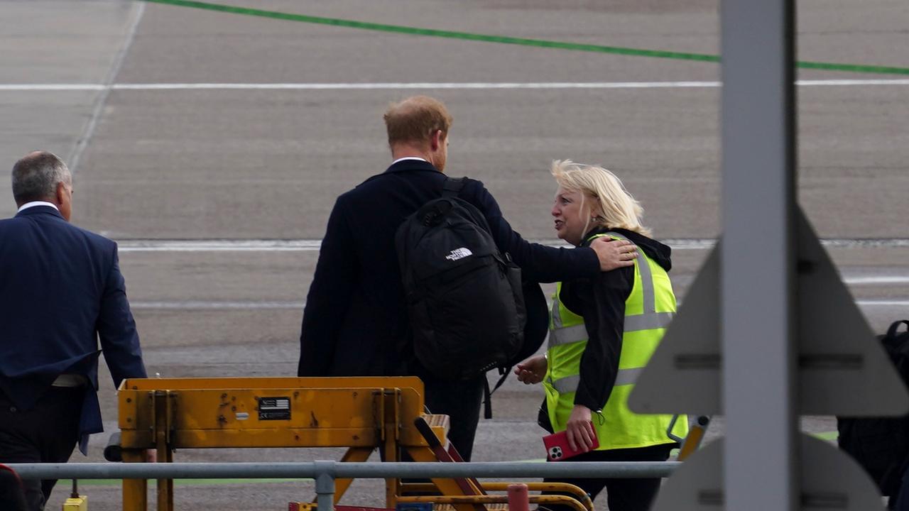 Prince Harry travelled solo to meet the rest of his family. Picture: Getty Images.