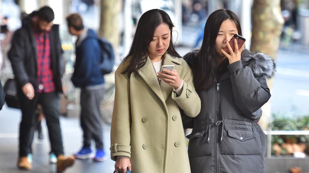 The research showed Chinese students were still interested in studying in Australia. Picture: Tony Gough