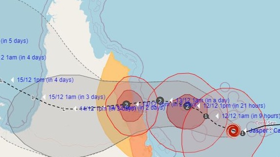 Cyclone Jasper is expected to make landfall on Wednesday, with Cairns residents urged to prepare to their homes in case of a storm surge.