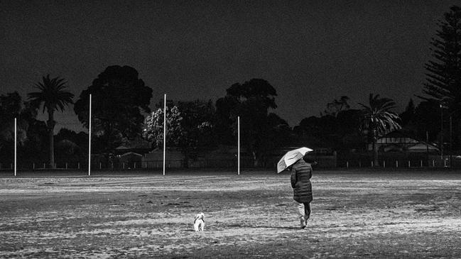 A stroll at the local oval during the 2020 shutdown.