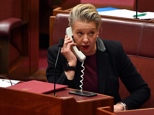 CANBERRA, AUSTRALIA - JUNE 23: Nationals Senators Bridget McKenzie during Senate Business at Parliament House on June 23, 2021 in Canberra, Australia. Barnaby Joyce has deposed former Nationals leader Michael McCormack during a spill called on Monday by Senator Matt Canavan, with Joyce re-elected as leader of The Nationals in a leadership contest with at least 12 votes in the 21-member partyroom. (Photo by Sam Mooy/Getty Images)