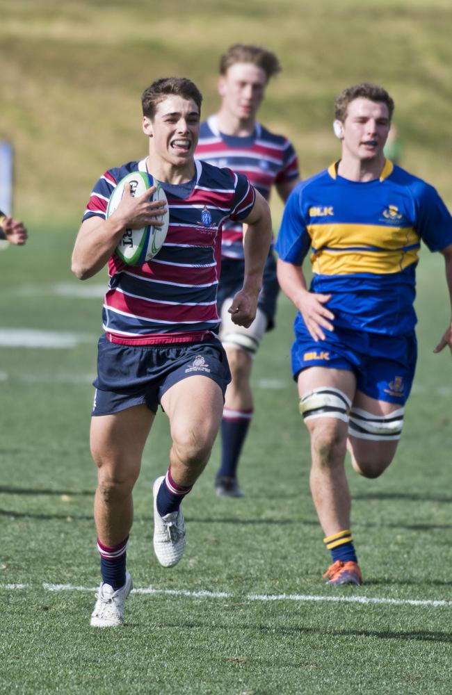 Hudson Meyer, The Southport School. TGS vs The Southport School, GPS rugby union. Saturday, 10th Aug, 2019.