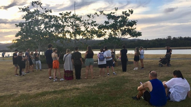 At the candlelight vigil for Teresa Bradford. Picture: Tali Eley