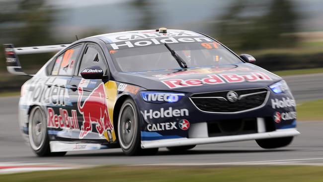 Red Bull Holden Racing Team Shane van Gisbergen during practice at the Tasmania Supersprint at Symmons Plains last year. Picture: CHRIS KIDD