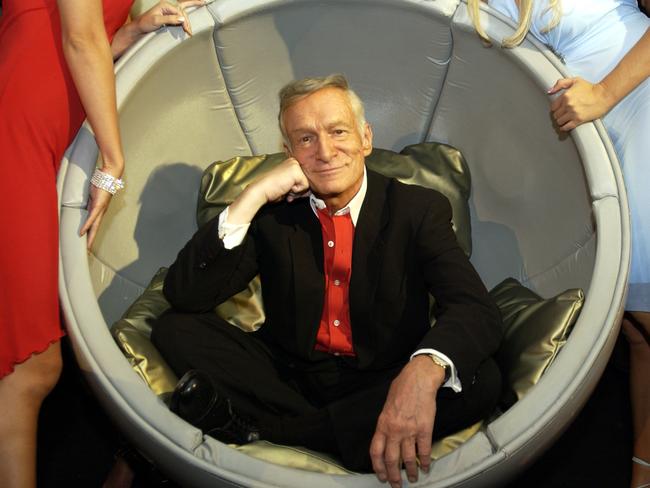 Hefner in The Palms Casino celebrating Playboy's 50th Anniversary. Pic: Denise Truscello/WireImage.