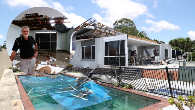 Bob Avery's home was decimated in the freak Christmas Day storms then flooded in the New Year's biblical rainfill. Pictures: Adam Head