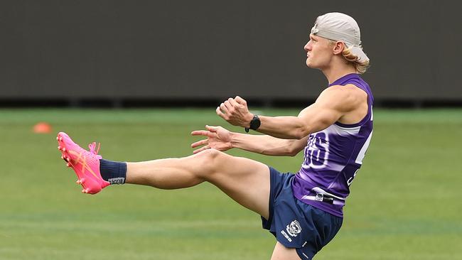 Ollie Dempsey at Cats training. Picture: Alison Wynd