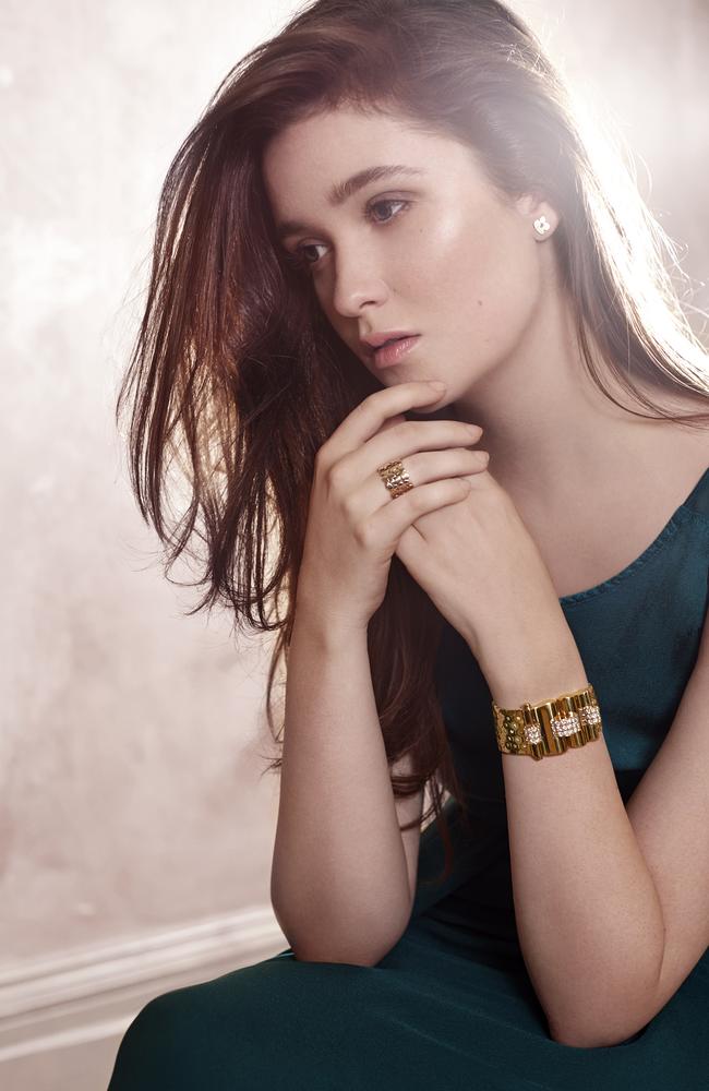 Australian actor Alice Englert is the new face of jeweller Jan Logan. Pic: Jan Logan.